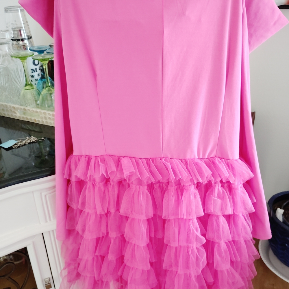 Source Unknown Pink Ruffled Blazer - image 2